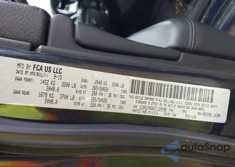 2015 Jeep Grand Cherokee Altitude z USA, uszkodzony, nr VIN 1C4RJFAG0FC129799